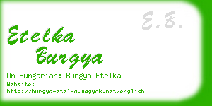 etelka burgya business card